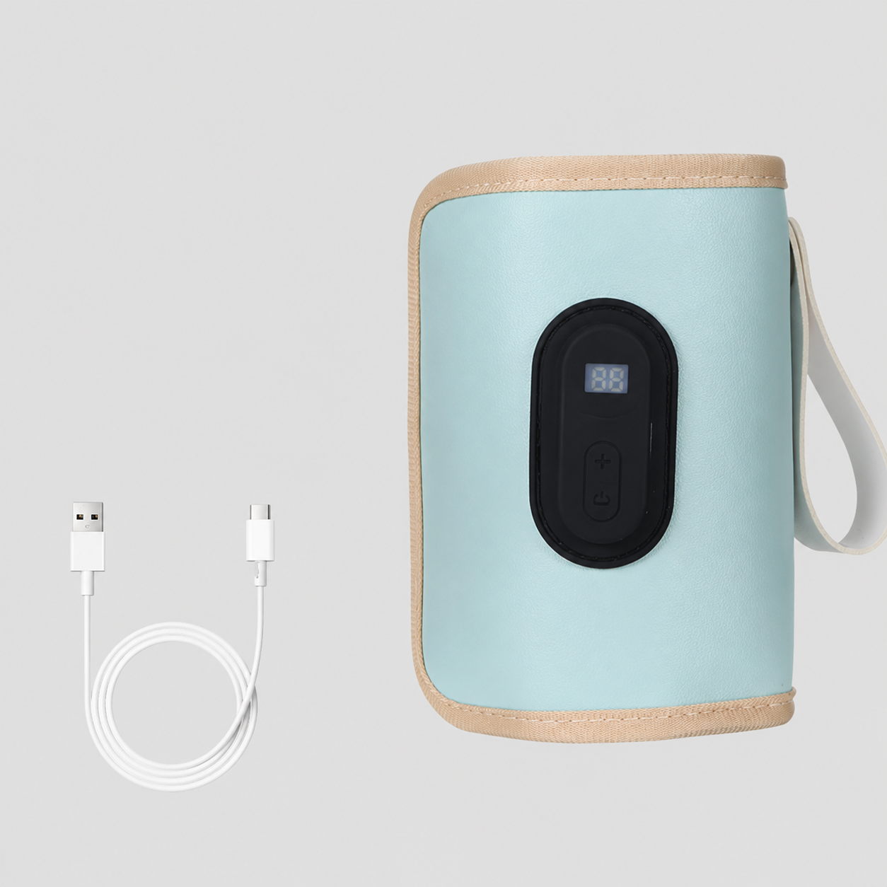 TINYEAS™ Portable USB Baby Bottle Warmer - Fast Heat Travel Bottle Warmer for Car, Stroller & Outdoor Parenting