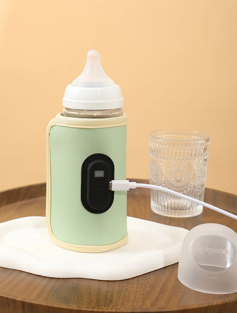 TINYEAS™ Portable USB Baby Bottle Warmer - Fast Heat Travel Bottle Warmer for Car, Stroller & Outdoor Parenting